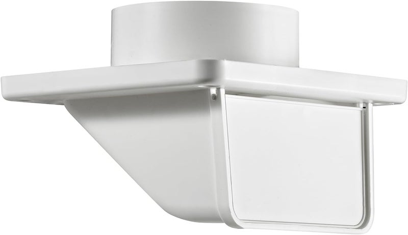 Lambro 143W 4-inch Plastic Soffit Exhaust Dryer Vent with Damper - White - Image 4